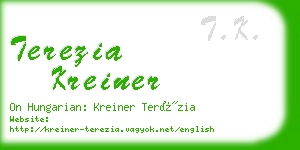 terezia kreiner business card